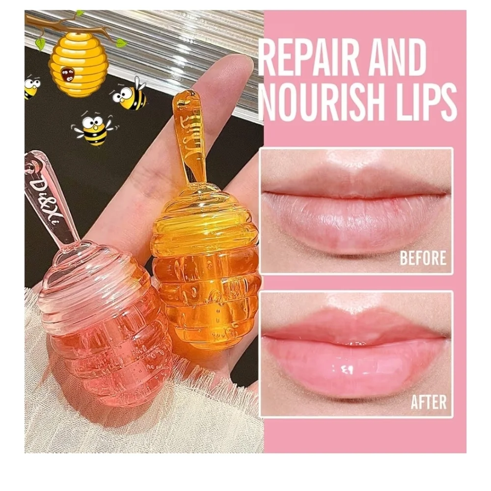 Little Honey Pot Lip Balm Set - Pink and Orange